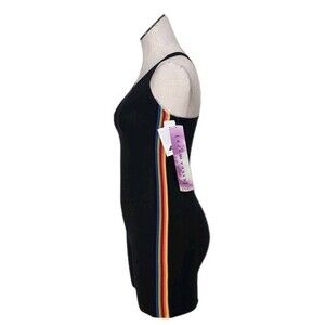 Gilda Marx VTG 80s Cotton Rainbow Stripe Racerback Dance Biketard Adult XS (Y/J)